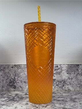 Starbucks Amber Jeweled Studded 24oz Tumbler NWT
